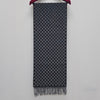 GUCCI ウールカシミヤGGフリンジスカーフ(ブラック・ライトグレー) 35 x 196cm 157204788 [P]