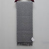 GUCCI ウールカシミヤGGフリンジスカーフ(ブラック・ライトグレー) 35 x 196cm 157204788 [P]