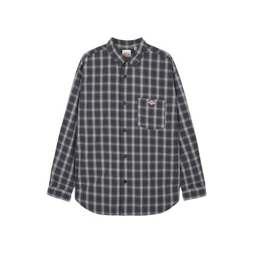 DANTON メンズチェックワークシャツチャコールグレーDT-B0398-GCO 154327246 [P]