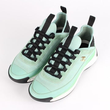 CHANEL Mischfaser Sneaker mit CC-Logo in Mint 37.5(245) 157204998