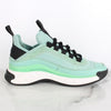 CHANEL Mixed Fiber Gold-tone Sneakers Mint 37.5 (245) 157204998 [P]
