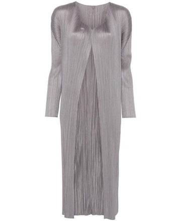 PLEATS PLEASE ISSEY MIYAKE Faltenleger Basis Lang Cardigan PP49JA109 12 152203624