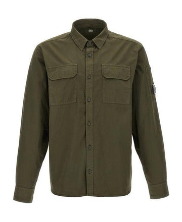 CP Company Gabardine Lens Shirt Organic Lens 18CMSH140A 110143G 683 152204479