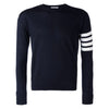 THOM BROWNE Klassischer Wollstrick Pullover mit diagonaler Armbinde 23SS 415 48463502 [P]