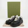GUCCI Gestepptes schwarzes Leder Herren Sneakers 156933500 [P]