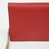 Gucci Interlocking G Mini Leather Wallet Chain Bag Red 156977692 [P]