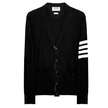 THOM BROWNE Wollcardigan mit diagonaler Linie in Relaxed Fit 157205740