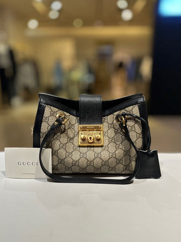 GUCCI Paddle Lock Schultertasche Schwarz 498156 157205765