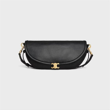 CELINE Little Half Moon Soft Triomphe - Supple Shiny Lambskin L10373778 38NO 157211728 [P]