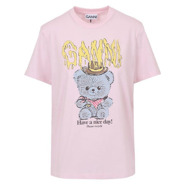 GANNI テディベアプリントTシャツ 153747547