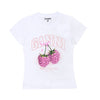 Ganni Raspberry Logo Baby Fit Women's T-Shirt 157225019 [P]