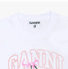 Ganni Raspberry Logo Baby Fit Women's T-Shirt 157225019 [P]