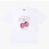 Ganni Heavy Cotton Raspberry Rhinestone Logo Women's T-Shirt 157225022 [P]
