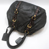 PRADA Schwarze Leder Schultertasche mit goldfarbenem Logo BN1773 157227284 [P]