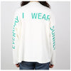 SUNNEI SN2PXH06AP JE130 005 grüne Druck Oversized Langarm T-Shirt 101476103 [P]
