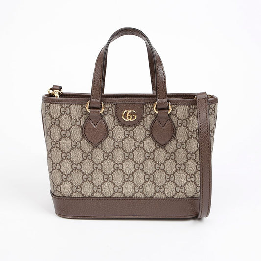 Gucci Ophidia Mini Tote Bag Beige / Ebony Supreme 156909611