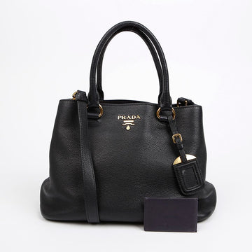 PRADA Phoenix Leder Tote und Schultertasche in Schwarz 1BA058 156974168