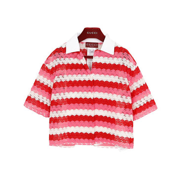 Gucci Monogram Macrame Skirt Blouse Set 156980243