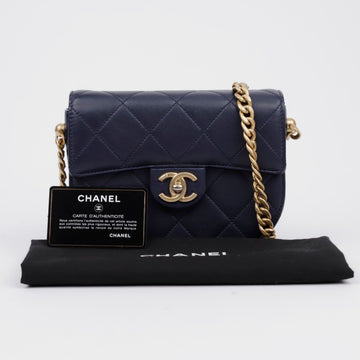 CHANEL Half Moon Mini Chain Shoulder Crossbody Bag 156731022