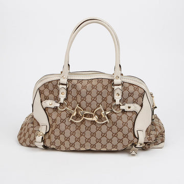 GUCCI Horsbit GG Jacquardcanvas Tote Bag Weiß 189890 157114883
