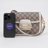 GUCCI Mini Schultertasche Horsebit 1955 Weiß 157147103 [P]