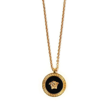 Versace Black Gold Medusa Two-Tone Necklace 145064930