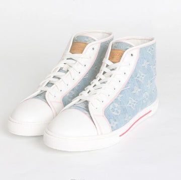 Louis Vuitton Denim Monogram High Top Sneakers 36.5(235) 157229468