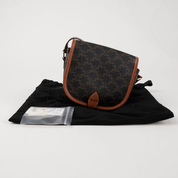 CELINE Trio Canvas Medium Polka Bag Tan 156935130