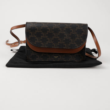 Celine Triomphe Strap Wallet Crossbody 10D852CG9 156974038