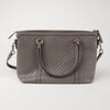 GUCCI グレー マイクロ シマ レザー トート&ショルダーバッグ 157010836 [P]