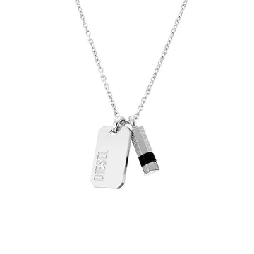Diesel Logo Plate Bolt Necklace 105839675