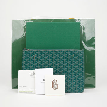 Goyard Sena MM Clutch Green 156979413
