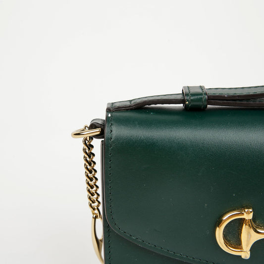 Gucci Mini Green Leather Jumi Chain Crossbody Bag 564718 156980204