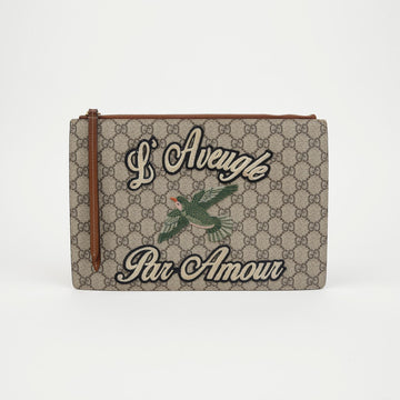 GUCCI Supreme Bird Clutch Bag 157119934