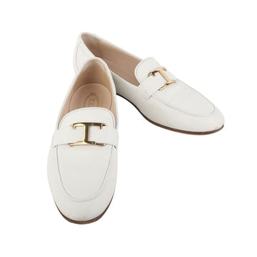 Tods Gold T Timeless Loafers 37 1/2 Size 37347 157232010