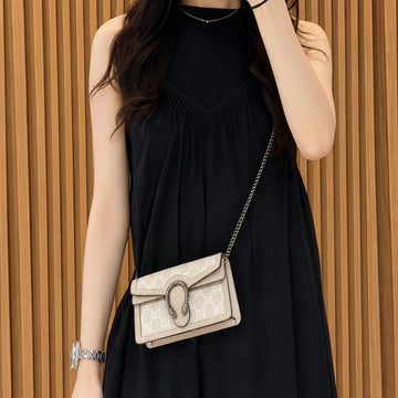 Gucci Dionysus GG Super Mini Bag Beige White GG Supreme 476432 157235222