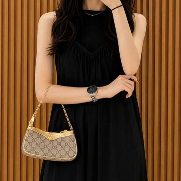 Gucci Ophidia Mini Bag Beige Ebony Supreme 764960 157235223