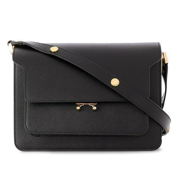 MARNI Saffiano Medium Schultertasche Schwarz 35084731