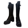 Miu Miu Chunky Platform Lace-Up Long Boots 38 Black 157265173 [P]