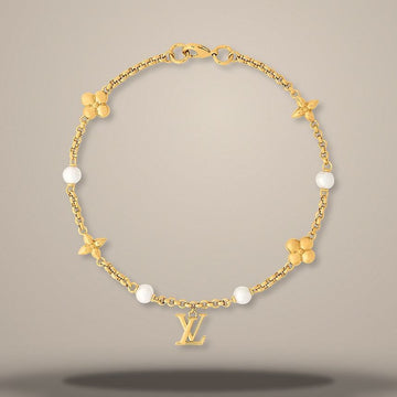 Louis Vuitton Blooming Pearl Sneaker Chain Gold Metal 157269663