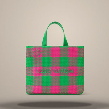 LOUIS VUITTON Mini Shopper Tote Pink / Grün N40891 157272426