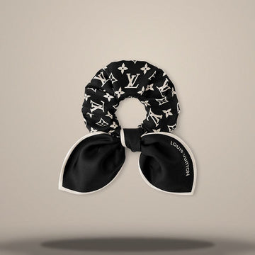 Louis Vuitton Monogram Silhouette Scrunchie Black M97250 157274014