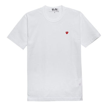 Comme Des Garcons Small Red Heart Patch Graphic T-Shirt 144598603