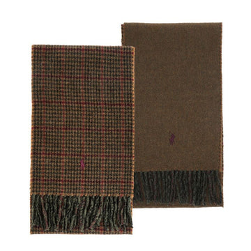 POLO RALPH LAUREN Pony Plaid Check Reversible Fringed Schal A312 144698662 [P]