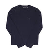 Acne Studios Face Logo Patch Unisex Long Sleeve Tee NAVY BLUE (885) CL0311 144730471 [P]