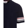 THOM BROWNE トリミングテクスチャーコットン半袖Tシャツ 157282771 [P]