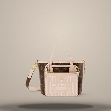 LOUIS VUITTON Neverfull Bandouliere Inside Out BB Monogram / Limestone M25657 157284065