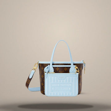 LOUIS VUITTON Neverfull Inside Out BB Monogram Himmelblau 157284076