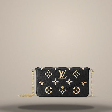 LOUIS VUITTON フェリシーポシェット ブラック / ベージュ M82479 157284170