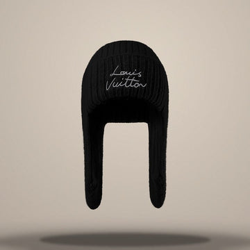 LOUIS VUITTON LV Script Beanie Schwarz M97733 157285273